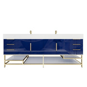 Moreno Bath BETHANYFS84DD Bethany 84'' Freestanding Double Art Deco Vanity Set with Reinforced Acrylic Double Sink Top (84DD) - view 10