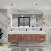 Moreno Bath BETHANYFS84DD Bethany 84'' Freestanding Double Art Deco Vanity Set with Reinforced Acrylic Double Sink Top (84DD) - view 4