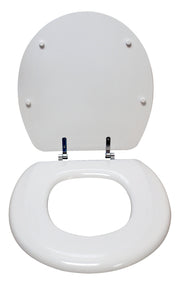 Anzzi Comfort Round Closed Toilet Seat in White