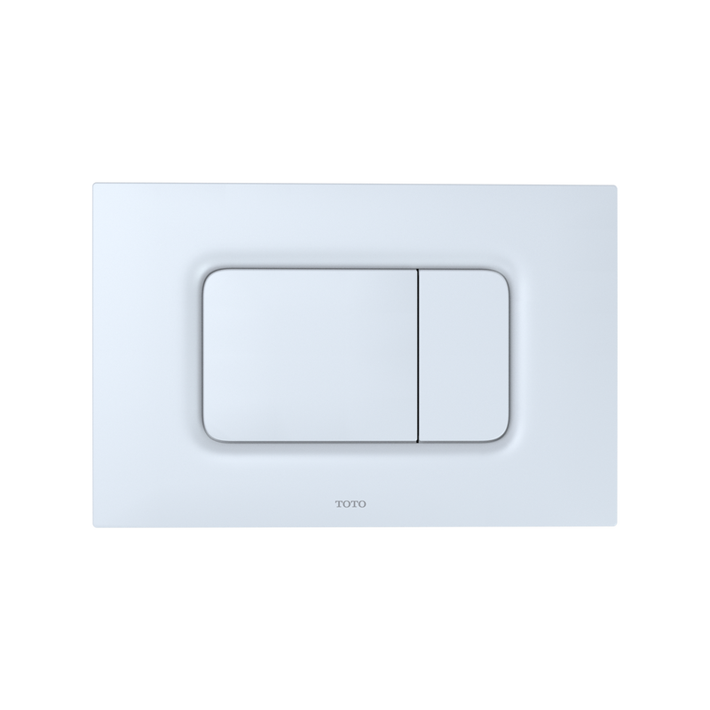 TOTO YT920#WH Dual Flush Rectangle Push Button Plate for Select DuoFit In-Wall Tank Unit, White Matte