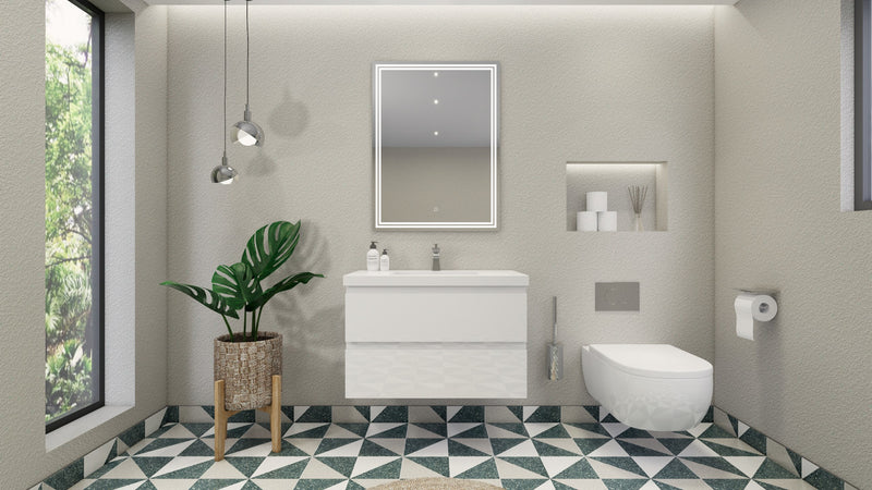Moreno Bath MOB36 Bohemia Lina 36" Floating Bathroom Vanity with Reinforced Acrylic Sink Top - view 8
