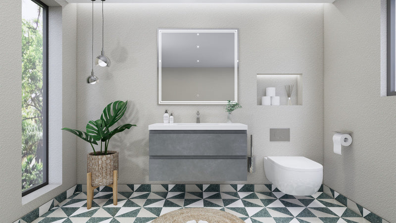 Moreno Bath MOB42 Bohemia Lina 42" Floating Bathroom Vanity with Reinforced Acrylic Sink Top - view 7