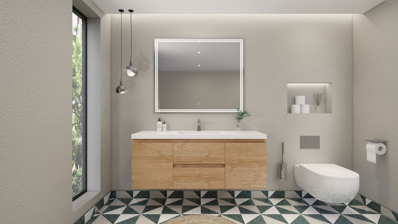 Moreno Bath MOB60S Bohemia Lina 60" Floating Bathroom Vanity with Reinforced Acrylic Single Sink Top - view 4