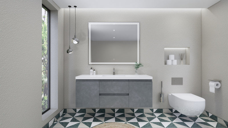 Moreno Bath MOB60S Bohemia Lina 60" Floating Bathroom Vanity with Reinforced Acrylic Single Sink Top - view 7