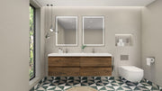 Moreno Bath BOHEMIA72D Bohemia Lina 72" Floating Bathroom Vanity with Reinforced Acrylic Double Sink Top - view 2