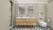 Moreno Bath MOB72D Bohemia Lina 72" Floating Bathroom Vanity with Reinforced Acrylic Double Sink Top - view 3