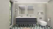 Moreno Bath MOB72D Bohemia Lina 72" Floating Bathroom Vanity with Reinforced Acrylic Double Sink Top - view 4