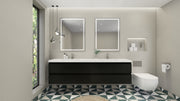 Moreno Bath MOB84D Bohemia Lina 84" Floating Bathroom Vanity with Reinforced Acrylic Double Sink Top - view 5