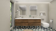 Moreno Bath MOB84D Bohemia Lina 84" Floating Bathroom Vanity with Reinforced Acrylic Double Sink Top - view 4