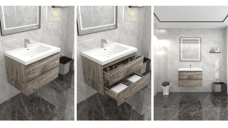 Moreno Bath BOW30 BOW 30" FLOATING BATHROOM VANITY WITH REINFORCED ACRYLIC SINK - view 5