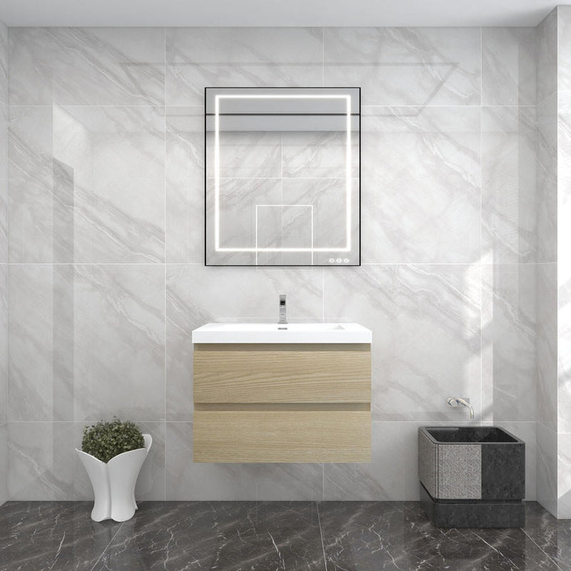 Moreno Bath BOW30 BOW 30" Floating Bathroom Vanity with Reinforced Acrylic Sink