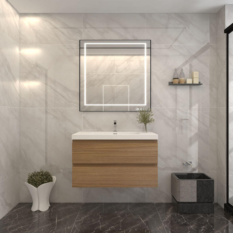 Moreno Bath BOW36 BOW 36" FLOATING BATHROOM VANITY WITH REINFORCED ACRYLIC SINK - view 2