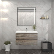 Moreno Bath BOW36 BOW 36" Floating Bathroom Vanity with Reinforced Acrylic Sink
