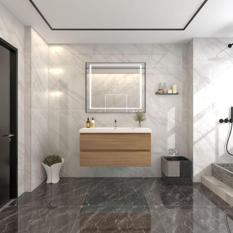 Moreno Bath BOW42 BOW 42" FLOATING BATHROOM VANITY WITH REINFORCED ACRYLIC SINK - view 5