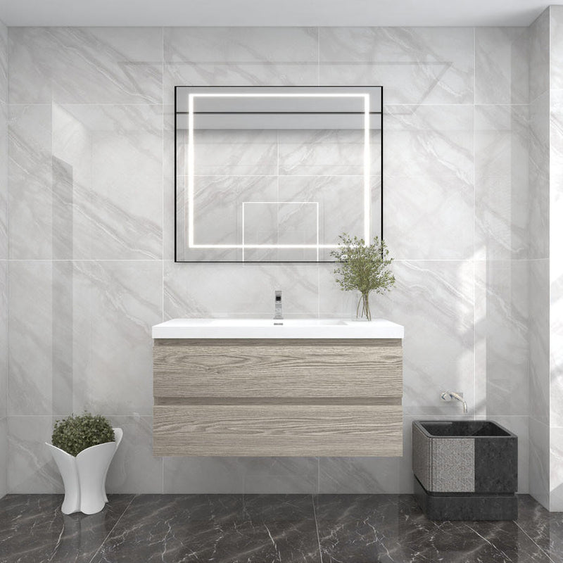 Moreno Bath BOW42 BOW 42" FLOATING BATHROOM VANITY WITH REINFORCED ACRYLIC SINK - view 3