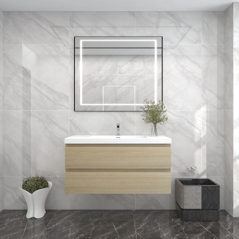 Moreno Bath BOW42 BOW 42" FLOATING BATHROOM VANITY WITH REINFORCED ACRYLIC SINK - view 2