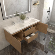 Moreno Bath BOW60D BOW 60" FLOATING BATHROOM VANITY WITH DOUBLE REINFORCED ACRYLIC SINK - view 8