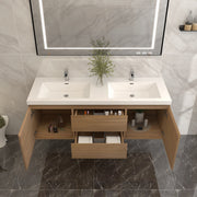 Moreno Bath BOW60D BOW 60" FLOATING BATHROOM VANITY WITH DOUBLE REINFORCED ACRYLIC SINK - view 6