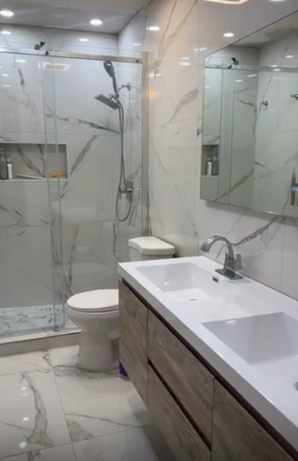 Moreno Bath BOW60D BOW 60" FLOATING BATHROOM VANITY WITH DOUBLE REINFORCED ACRYLIC SINK - view 9