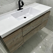 Moreno Bath BOW60 BOW 60" FLOATING BATHROOM VANITY WITH REINFORCED ACRYLIC SINGLE SINK TOP - view 8