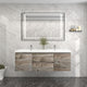 Moreno Bath BOW60D BOW 60" Floating Bathroom Vanity with Double Reinforced Acrylic Sink