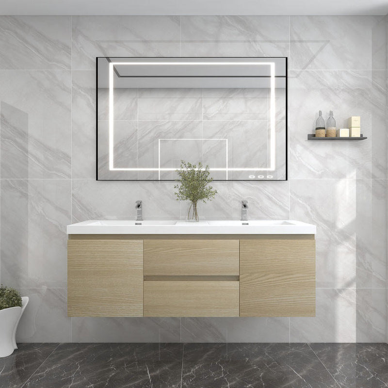 Moreno Bath BOW60D BOW 60" FLOATING BATHROOM VANITY WITH DOUBLE REINFORCED ACRYLIC SINK - view 3