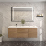 Moreno Bath BOW60D BOW 60" FLOATING BATHROOM VANITY WITH DOUBLE REINFORCED ACRYLIC SINK - view 4