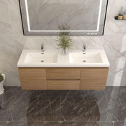 Moreno Bath BOW60D BOW 60" FLOATING BATHROOM VANITY WITH DOUBLE REINFORCED ACRYLIC SINK - view 5