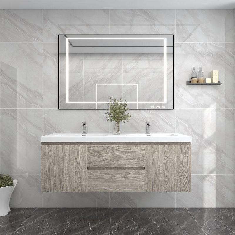 Moreno Bath BOW60D BOW 60" FLOATING BATHROOM VANITY WITH DOUBLE REINFORCED ACRYLIC SINK - view 2
