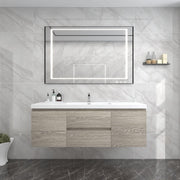 Moreno Bath BOW60 BOW 60" FLOATING BATHROOM VANITY WITH REINFORCED ACRYLIC SINGLE SINK TOP - view 3