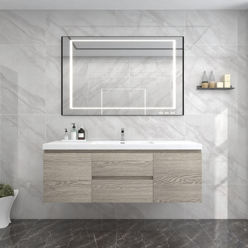 Moreno Bath BOW60 BOW 60" FLOATING BATHROOM VANITY WITH REINFORCED ACRYLIC SINGLE SINK TOP - view 3