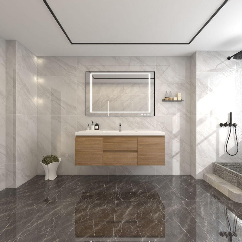 Moreno Bath BOW60 BOW 60" FLOATING BATHROOM VANITY WITH REINFORCED ACRYLIC SINGLE SINK TOP - view 5