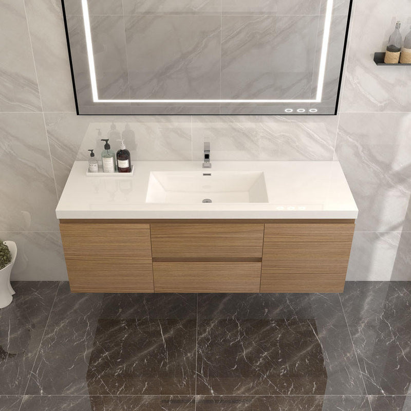 Moreno Bath BOW60 BOW 60" FLOATING BATHROOM VANITY WITH REINFORCED ACRYLIC SINGLE SINK TOP - view 6