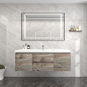 Moreno Bath BOW60 BOW 60" FLOATING BATHROOM VANITY WITH REINFORCED ACRYLIC SINGLE SINK TOP - view 2