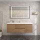 Moreno Bath BOW60 BOW 60" Floating Bathroom Vanity with Reinforced Acrylic Single Sink Top
