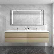 Moreno Bath BOW84 BOW 84" FLOATING BATHROOM VANITY WITH REINFORCED ACRYLIC DOUBLE SINK - view 4
