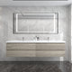 Moreno Bath BOW84 BOW 84" Floating Bathroom Vanity with Reinforced Acrylic Double Sink