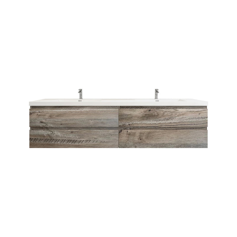 Moreno Bath BOW84 BOW 84" FLOATING BATHROOM VANITY WITH REINFORCED ACRYLIC DOUBLE SINK - view 10