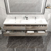 Moreno Bath BOW84 BOW 84" FLOATING BATHROOM VANITY WITH REINFORCED ACRYLIC DOUBLE SINK - view 6
