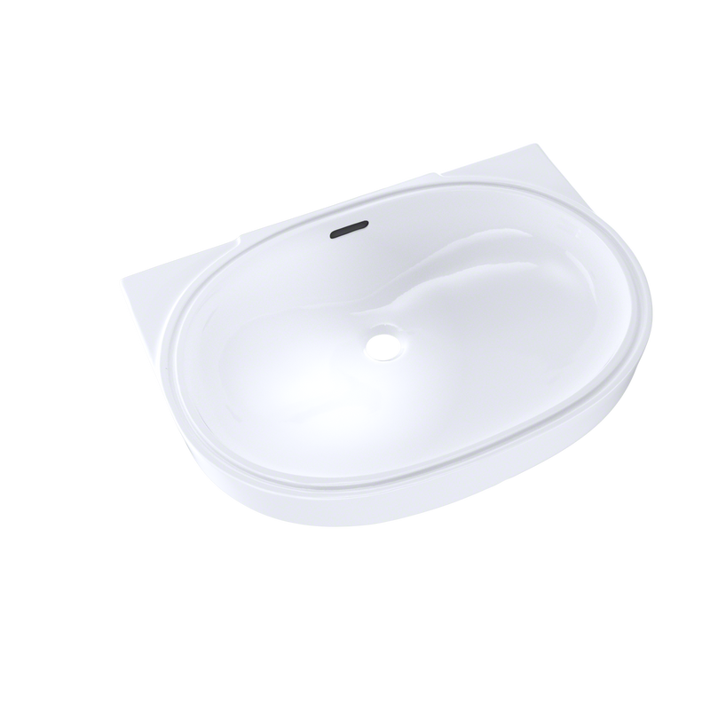 TOTO LT546G#01 Oval 19-11/16" x 13-3/4" Undermount Bathroom Sink with CEFIONTECT, Cotton White