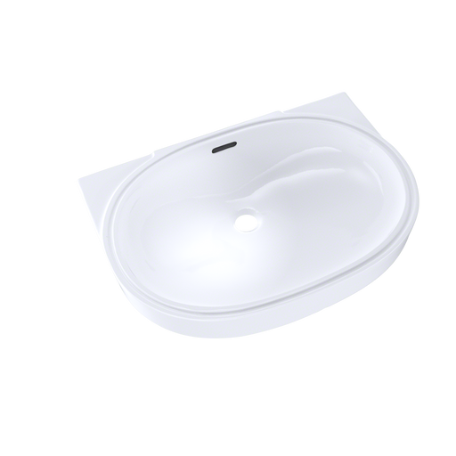 TOTO LT546G#01 Oval 19-11/16" x 13-3/4" Undermount Bathroom Sink with CEFIONTECT, Cotton White