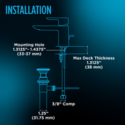 TOTO TL363SD12R#CP Oberon S Single Handle 1.2 GPM High-Efficiency Bathroom Sink Faucet, Polished Chrome - view 4
