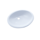 TOTO LT579G#01 Rendezvous Oval Undermount Bathroom Sink with CEFIONTECT, Cotton White