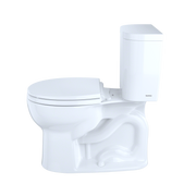TOTO CST243EF#01 Entrada Two-Piece Round 1.28 GPF Universal Height Toilet, Cotton White - view 4