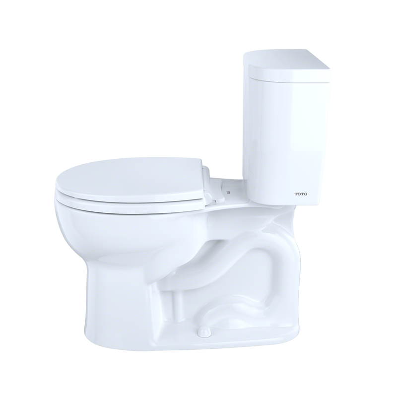 TOTO CST243EF#01 Entrada Two-Piece Round 1.28 GPF Universal Height Toilet, Cotton White - view 4