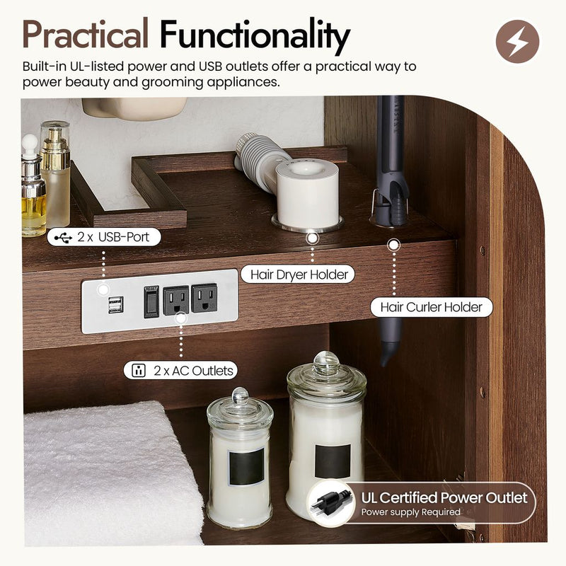 Vinnova 704284-AD-GW Shenzhen 84" Double Sink Bath Vanity in Aged Dark Brown Oak