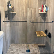 Calva Wall-Mount Teak Folding Shower Seat