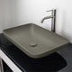 Camrose Rectangular Cast Concrete Vessel Sink - Dark Grey