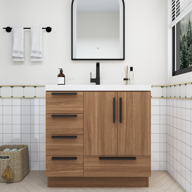 Moreno Bath CARLA-36L Carla 36" Freestanding Bathroom Vanity with Left Side Drawers
