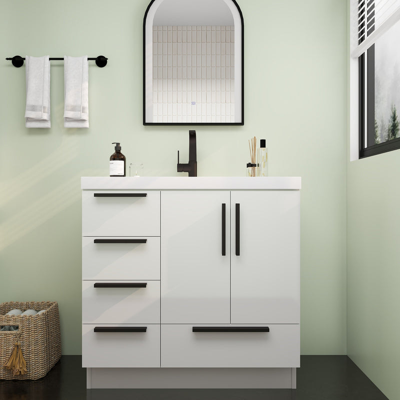Moreno Bath CARLA-36L Carla 36" Freestanding Bathroom Vanity with Left Side Drawers